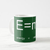 Kaffee-Formel E=mc2 Kaffeetasse (Vorderseite Links)