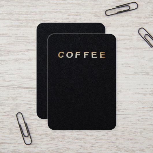 Kaffee Foto Unterschrift Visitenkarte (Vorderseite/Rückseite Beispiel)