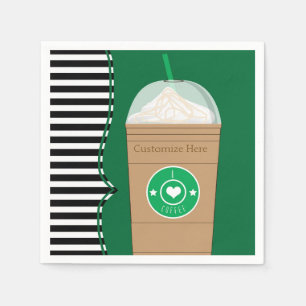 Kaffee Frap Modern Chic Süße Geburtstagsfeier Serviette