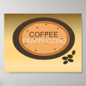 Kaffee Frappuccino Zeichen in Orange und Brown Poster (Vorne)