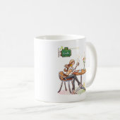 Kaffee-Frau in einem Niedlichen Café Kaffeetasse (VorderseiteRechts)