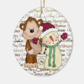 Kaffee-Freund-Feiertagskaffeeverzierung Keramikornament (Links)