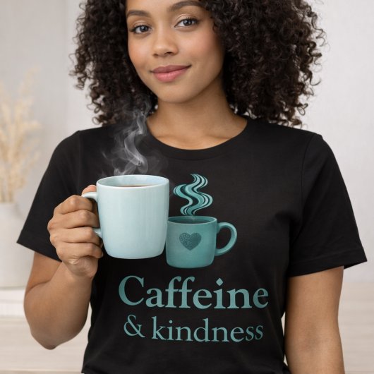 Kaffee & Freundlichkeit Türkis Kaffee Blass Mint Tri-Blend Shirt