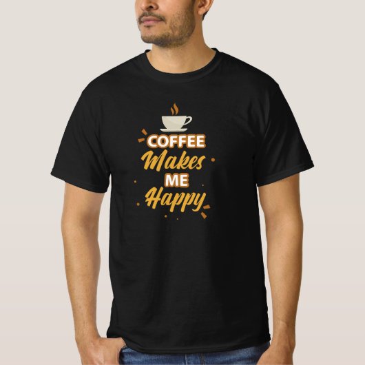 Kaffee freut mich T-Shirt (Vorderseite)