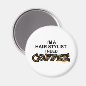 Kaffee - Friseur Magnet (Vorderseite/Rückseite)