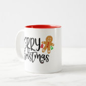 Kaffee Frohe Weihnachten Cookie Dekoration Tasse (Vorderseite Links)