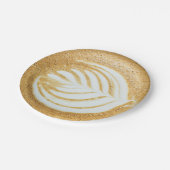 Kaffee Froth Leaf Pappteller (Schrägansicht)