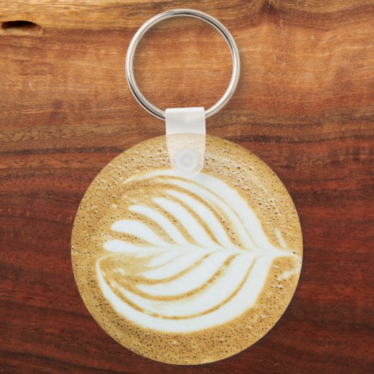 Kaffee Froth Leaf Schlüsselanhänger (Vorderseite)