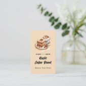 Kaffee-Frühstücks-Themen-QR-Code und Website Visitenkarte (Stehend Vorderseite)