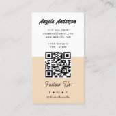 Kaffee-Frühstücks-Themen-QR-Code und Website Visitenkarte (Rückseite)