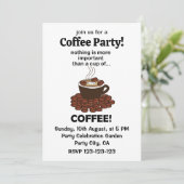 Kaffee Funny Kaffee Lover Kaffee Kaffee Kaffee Einladung (Stehend Vorderseite)