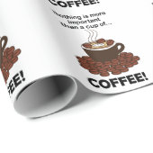 Kaffee Funny Kaffee Lover Kaffee Kaffee Kaffee Geschenkpapier (Rolleneckpunkt)