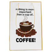 Kaffee Funny Kaffee Lover Kaffee Kaffee Kaffee Mittlere Geschenktüte (Vorderseite)