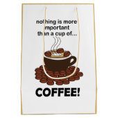 Kaffee Funny Kaffee Lover Kaffee Kaffee Kaffee Mittlere Geschenktüte (Rückseite)
