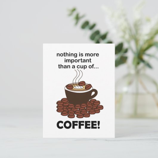 Kaffee Funny Kaffee Lover Kaffee Kaffee Kaffee Postkarte (Stehend Vorderseite)