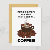 Kaffee Funny Kaffee Lover Kaffee Kaffee Kaffee Postkarte (Vorne/Hinten)