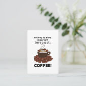 Kaffee Funny Kaffee Lover Kaffee Kaffee Kaffee Visitenkarte (Stehend Vorderseite)