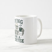 Kaffee Funny Skeleton Halloween Kaffeetasse (VorderseiteRechts)