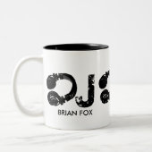 Kaffee für den D.J. Zweifarbige Tasse (Links)