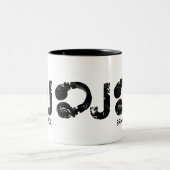 Kaffee für den D.J. Zweifarbige Tasse (Mittel)