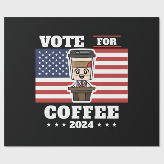 Kaffee für den Präsidenten, Abstimmung für Kaffee Geschenkpapier (Flach)