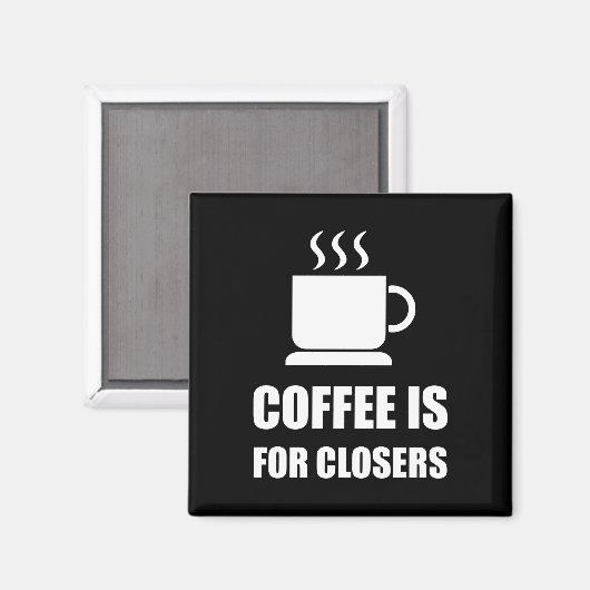 Kaffee für die Verkäufer Funny Magnet (Vorderseite/Rückseite)