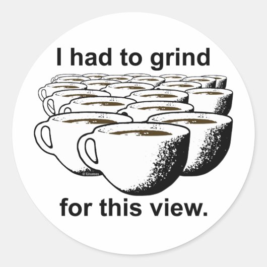 Kaffee für diese Ansicht Runder Aufkleber (Vorderseite)
