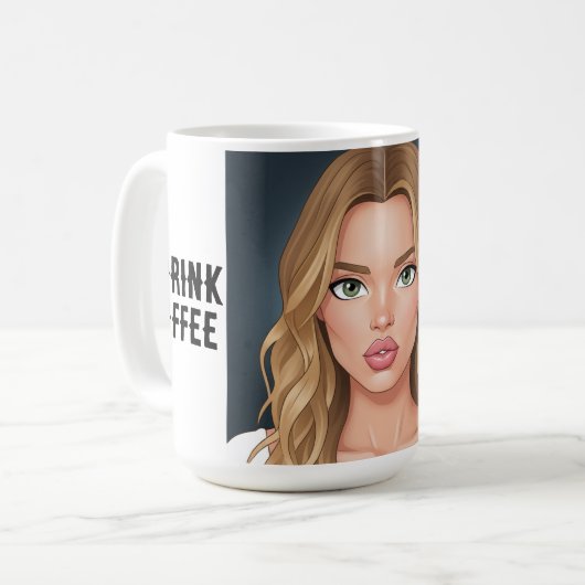 Kaffee für Ihre Sicherheit Kaffeetasse (Vorderseite Links)