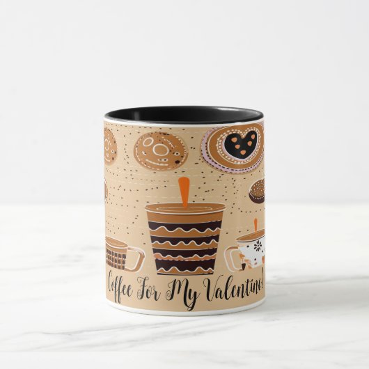 Kaffee für mein Valentin Niedlich Zeichnend Nr. 1 Tasse (Zentrum)