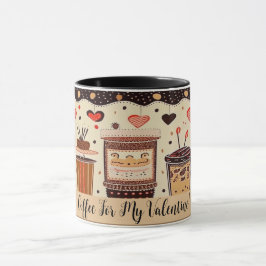 Kaffee für mein Valentin Niedlich Zeichnend Nr. 2 Tasse