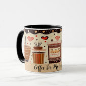 Kaffee für mein Valentin Niedlich Zeichnend Nr. 2 Tasse (Vorderseite Links)