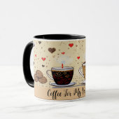 Kaffee für mein Valentin Niedlich Zeichnend Nr. 5 Tasse (Vorderseite Links)