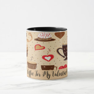 Kaffee für mein Valentine Niedlich Zeichnend Nr. 3 Tasse