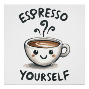 Kaffee für sich selbst poster