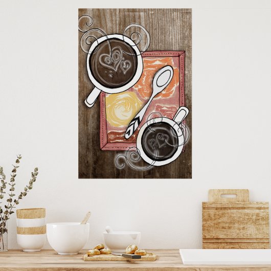 Kaffee für zwei Plakate (Küche)