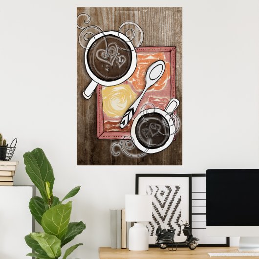 Kaffee für zwei Plakate (Heimbüro)