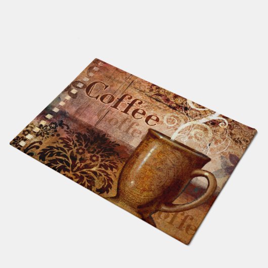 Kaffee Fußmatte (Schrägansicht)