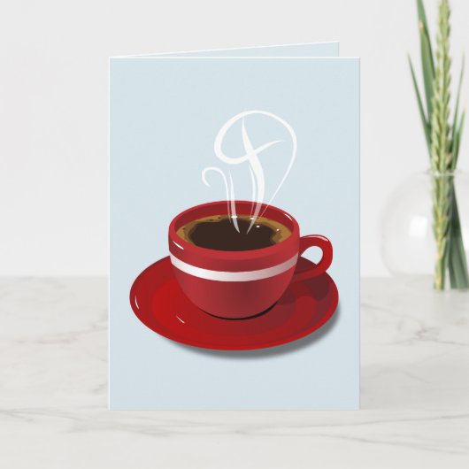 KAFFEE GEBURTSTAG LIEBE SIE GREETKARTE DANKESKARTE (Vorderseite)