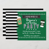 Kaffee Geburtstagsparty Teen Einladungen (Vorne/Hinten)