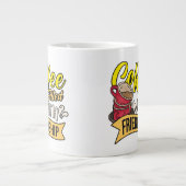 Kaffee gefüllt mit Freundschaft Jumbo-Tasse (Vorderseite)