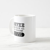 Kaffee gegen Bacon Funny Mug Kaffeetasse (Vorderseite Links)