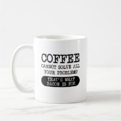 Kaffee gegen Bacon Funny Mug Kaffeetasse (Links)