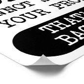 Kaffee gegen Bacon Funny Poster (Ecke)