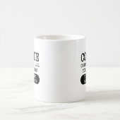 Kaffee gegen Speck Lustiger Becher Kaffeetasse (Mittel)