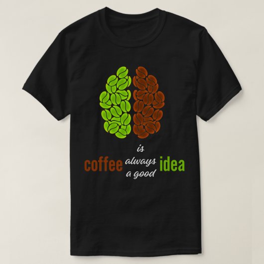 Kaffee Gehirn glückliche Gehirn bipolare Psychiatr T-Shirt (Design vorne)