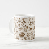 Kaffee-Gekritzel Kaffeetasse (Vorderseite Links)