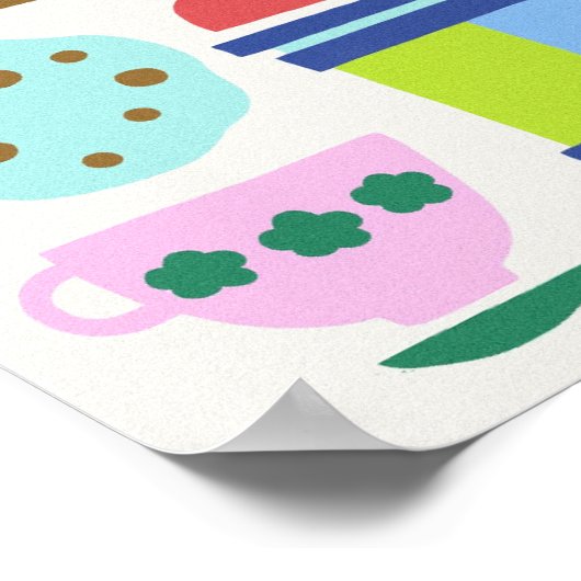 KAFFEE gelassen Poster (Ecke)