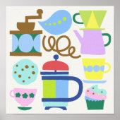 KAFFEE gelassen Poster (Vorne)