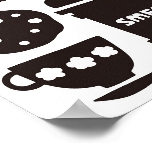 KAFFEE gelassen Poster (Ecke)