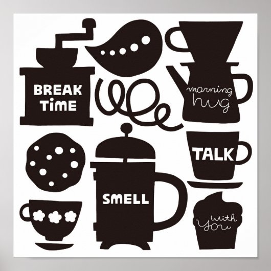 KAFFEE gelassen Poster (Vorne)